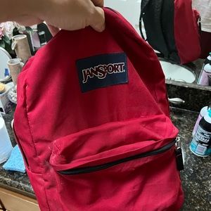 jansport red back pack